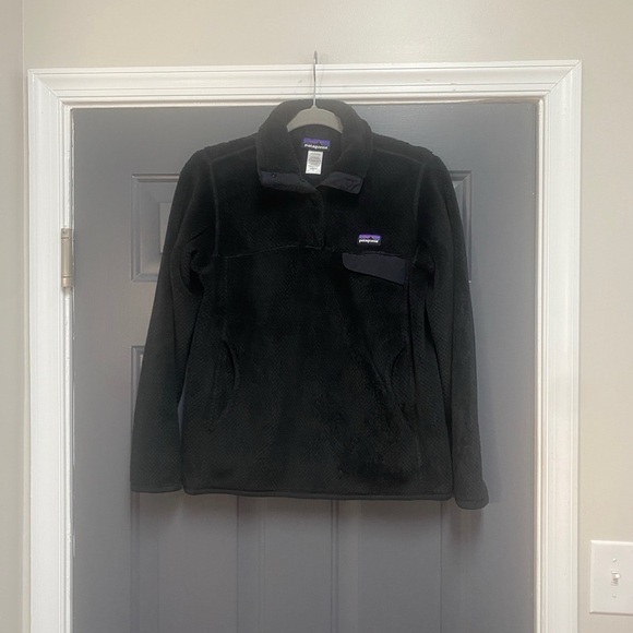 Patagonia black fleece Women's Re-Tool Snap-T Fleece Pullover size small - Picture 5 of 8